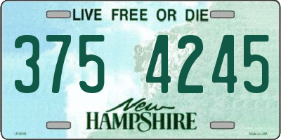 NH license plate 3754245
