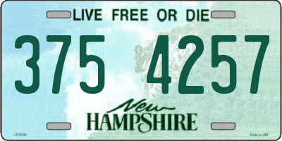 NH license plate 3754257