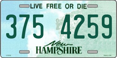 NH license plate 3754259