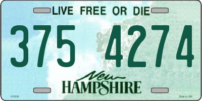 NH license plate 3754274