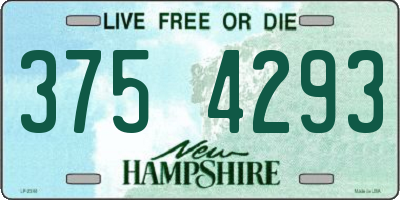 NH license plate 3754293