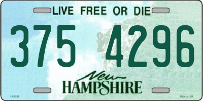 NH license plate 3754296