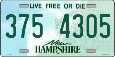 NH license plate 3754305