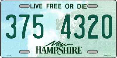 NH license plate 3754320