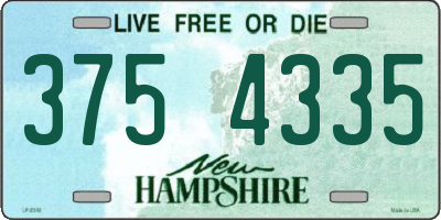 NH license plate 3754335