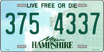 NH license plate 3754337