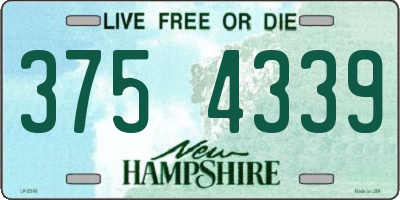 NH license plate 3754339