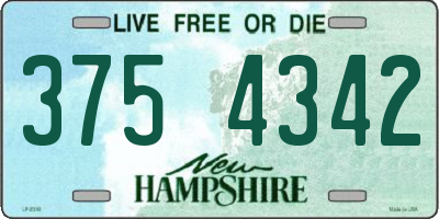 NH license plate 3754342