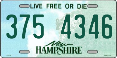 NH license plate 3754346