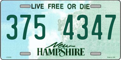 NH license plate 3754347