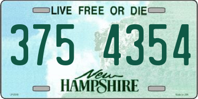NH license plate 3754354