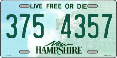 NH license plate 3754357