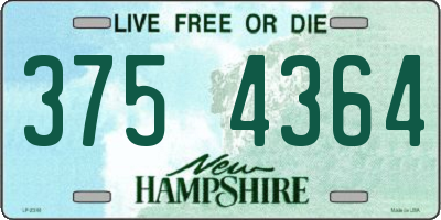 NH license plate 3754364