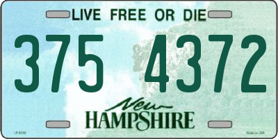 NH license plate 3754372