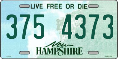 NH license plate 3754373