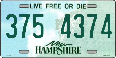 NH license plate 3754374