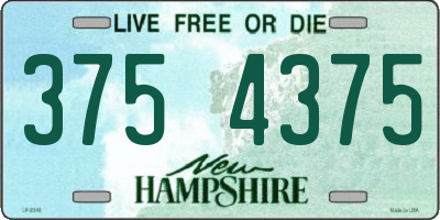 NH license plate 3754375
