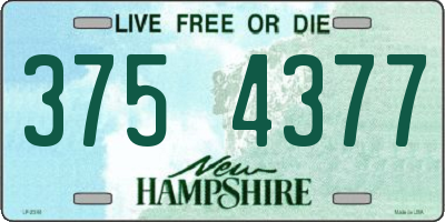 NH license plate 3754377