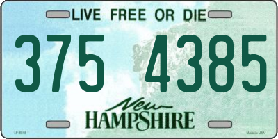 NH license plate 3754385