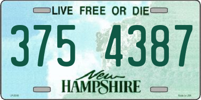 NH license plate 3754387