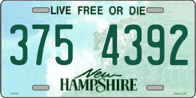 NH license plate 3754392