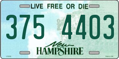 NH license plate 3754403