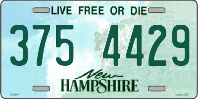 NH license plate 3754429
