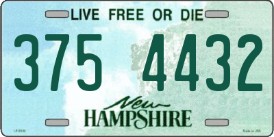 NH license plate 3754432