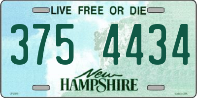 NH license plate 3754434