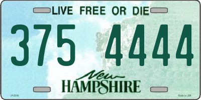 NH license plate 3754444