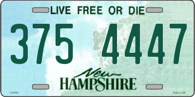 NH license plate 3754447