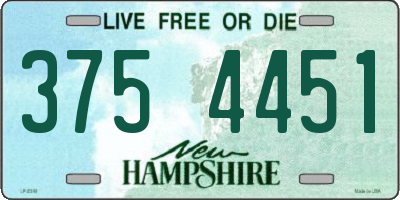 NH license plate 3754451