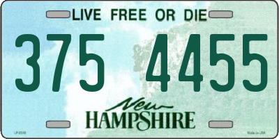 NH license plate 3754455
