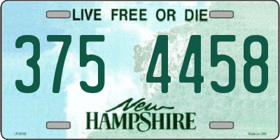 NH license plate 3754458