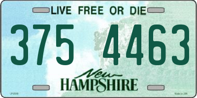 NH license plate 3754463