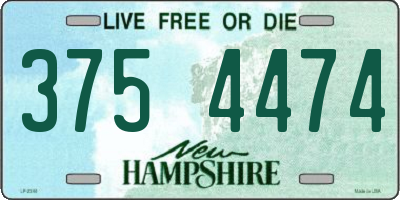 NH license plate 3754474