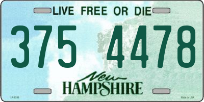 NH license plate 3754478