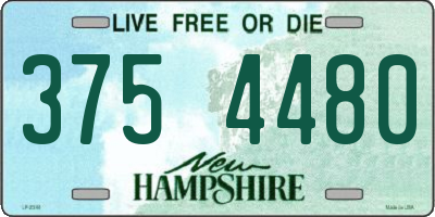 NH license plate 3754480