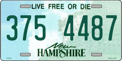 NH license plate 3754487