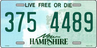 NH license plate 3754489