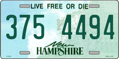 NH license plate 3754494