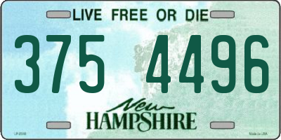 NH license plate 3754496