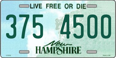 NH license plate 3754500
