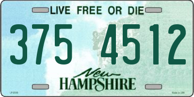 NH license plate 3754512