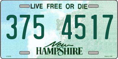 NH license plate 3754517