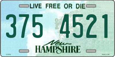 NH license plate 3754521