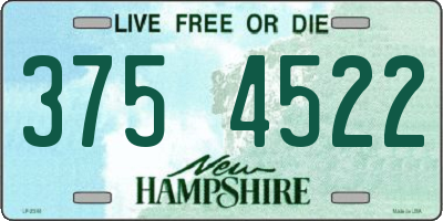 NH license plate 3754522