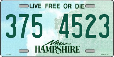 NH license plate 3754523