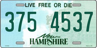 NH license plate 3754537