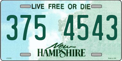 NH license plate 3754543